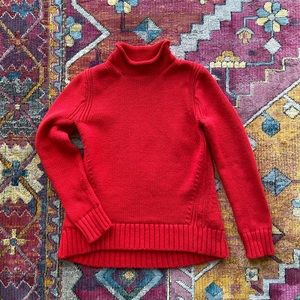 J. Crew Always 1988 rollneck sweater red cotton